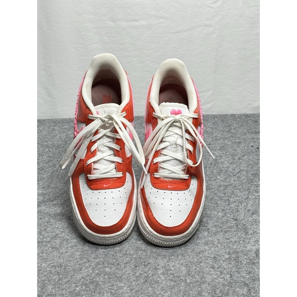 Nike Air Force 1 Athletic Shoes Youth Size 6.5 Women's Size 8 Orange & Pink - Picture 4 of 13